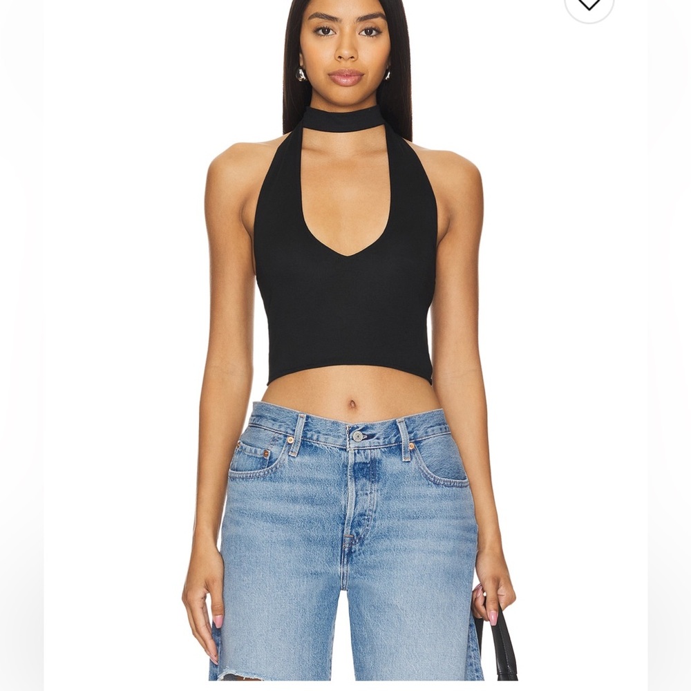 Black Halter Top superdown Jessalyn - NWT